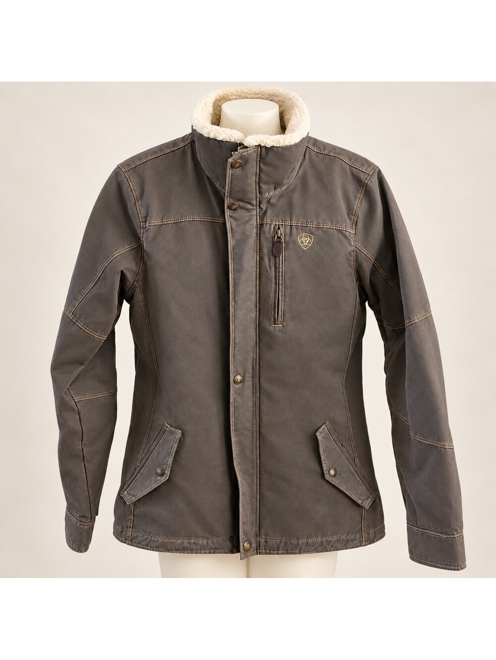 Ariat Olive Brown Fleece Collar Utility Jacket Women’s XS
